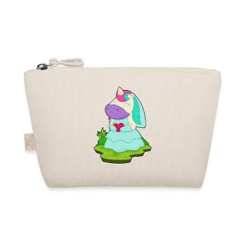 Einhorn Braut Herz Hochzeit - Bio-Täschchen - Natur - Vorne