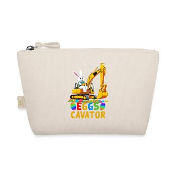 Lustiger Ostern Spruch Osterhase Baggerfahrer - Bio-Täschchen - Natur - Vorne