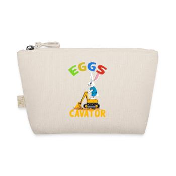 Lustiger Ostern Spruch Osterhase Baggerfahrer - Bio-Täschchen - Natur - Vorne