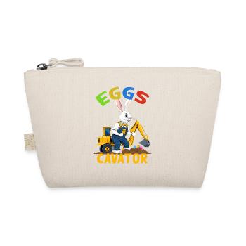 Lustiger Ostern Spruch Osterhase Baggerfahrer - Bio-Täschchen - Natur - Vorne