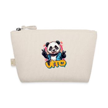 VITO - Schöner Jungen Name mit coolem Panda - Bio-Täschchen - Natur - Vorne