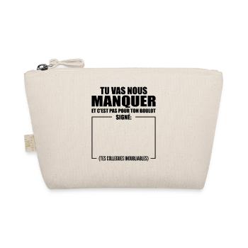 Departure Personalized Co-worker Signed - Organic Pouch - nature - Front