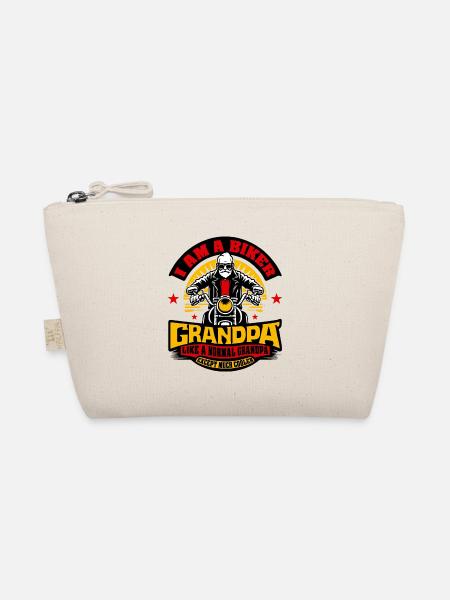 I Am A Biker GrandPa design Funny Gift for Cool - Organic Pouch - nature