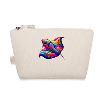 Bunte Pop Art Stachelrochen Fisch Stachelrochen - Bio-Täschchen - Natur - Vorne