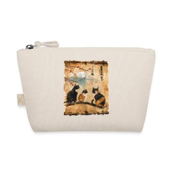 Mt. Fuji Kätzchen Papyrus Schriftrolle Retro - Bio-Täschchen - Natur - Vorne