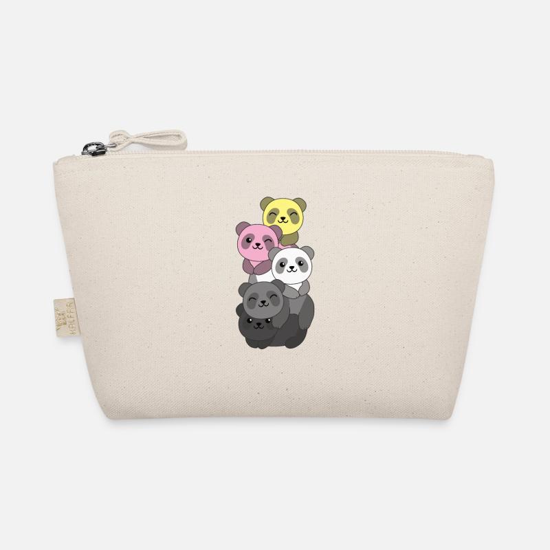 queerplatonic flag pride LGBTQ cute panda Organic Pouch