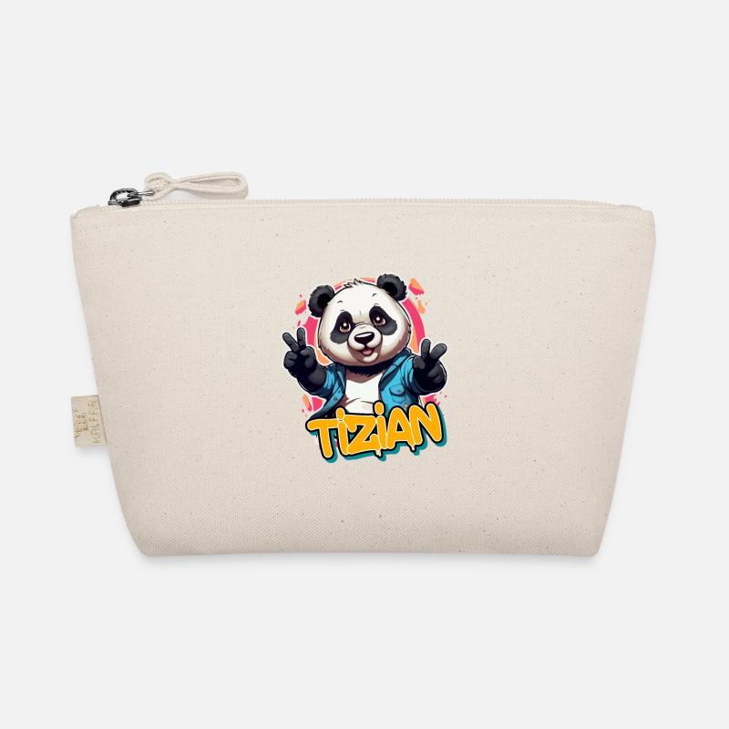 TITIEN - Beau nom de garçon avec Cool Panda Trousse biologique