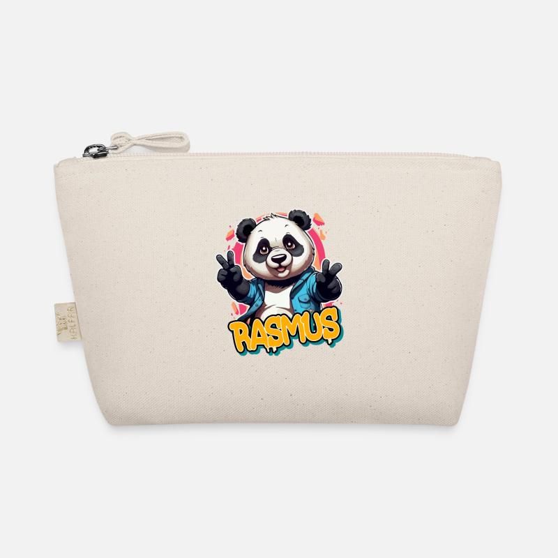 RASMUS - Beau prénom de garçon avec un panda cool Trousse biologique