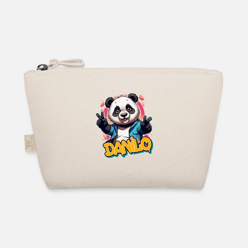 DANILO - Handsome Boy Name with Cool Panda Organic Pouch