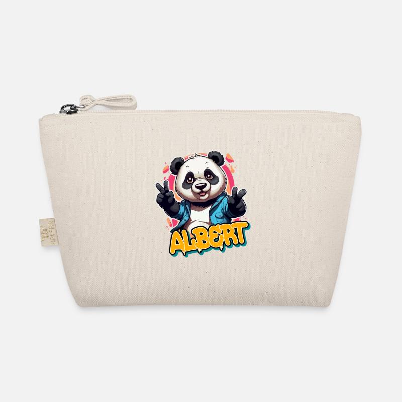 ALBERT - Beau prénom de garçon avec un panda cool Trousse biologique