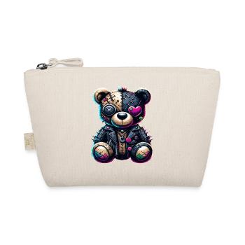 Punk Emo Plush Teddy Bear - Organic Pouch - nature - Front