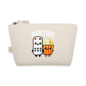 Popcorn Und Fernbedienung Besties Lustiger Film - Bio-Täschchen - Natur - Vorne