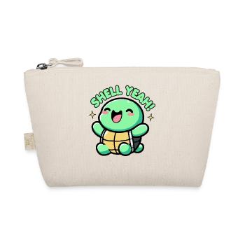 Shell Yeah Cute Turtle Lover Pun Funny - Organic Pouch - nature - Front
