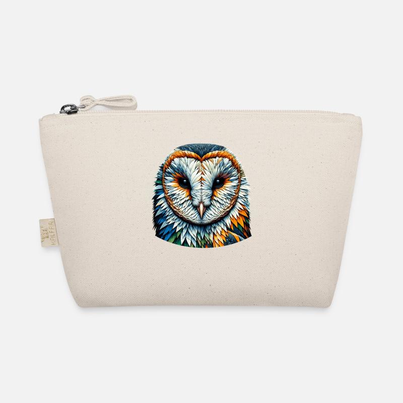 Polygon Art Barn Owl Owls Organic Pouch