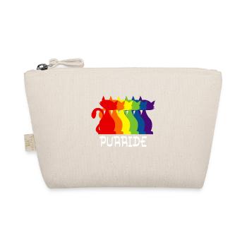 Purride Regenbogen Kätzchen Bunte Lgbt Silhouette - Bio-Täschchen - Natur - Vorne