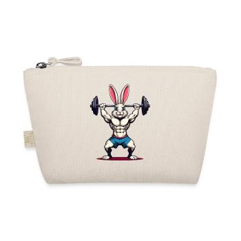 Easter Bunny Body Building Animal Funny Workout - Organic Pouch - nature - Front