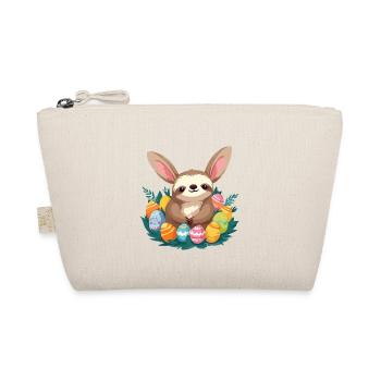 Lustiges Faultier Osterhase Ikonisches Ostern - Bio-Täschchen - Natur - Vorne