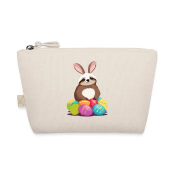 Lustiges Faultier Osterhase Ikonisches Ostern - Bio-Täschchen - Natur - Vorne