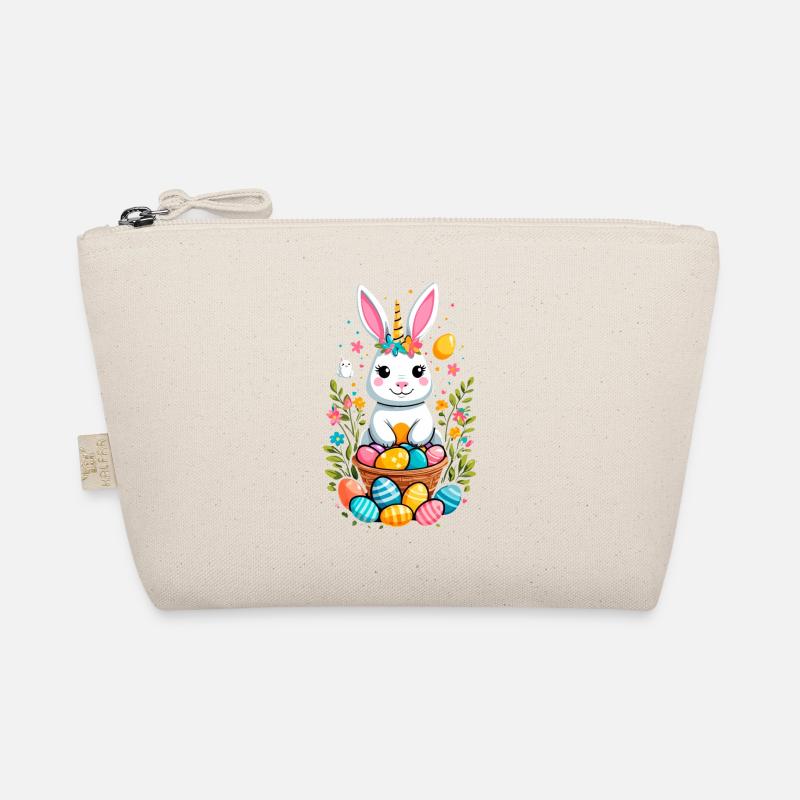 Funny Unicorn Easter Bunny Cute Easter Unicorn Organic Pouch
