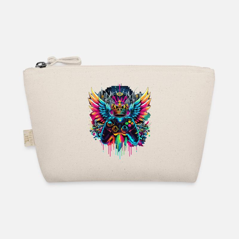 Gaming König Controller Flügel Graffiti Bio-Täschchen