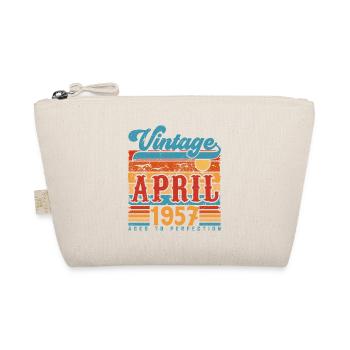 April 1957, April 1957 Vintage Jubiläumsgeschenk - Bio-Täschchen - Natur - Vorne