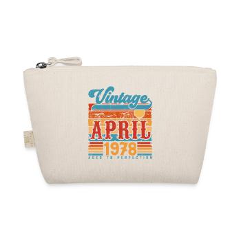 April 1978, April 1978 Vintage Anniversary Gift - Organic Pouch - nature - Front