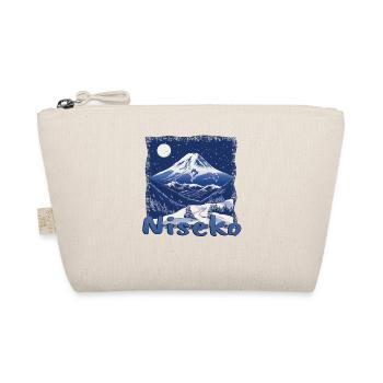 Niseko Winter Skiing Snowboard Grunge - Organic Pouch - nature - Front