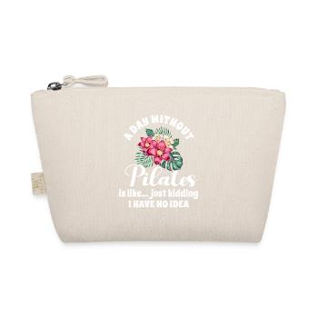 A Day Without Pilates Floral Motif Humor - Organic Pouch - nature - Front