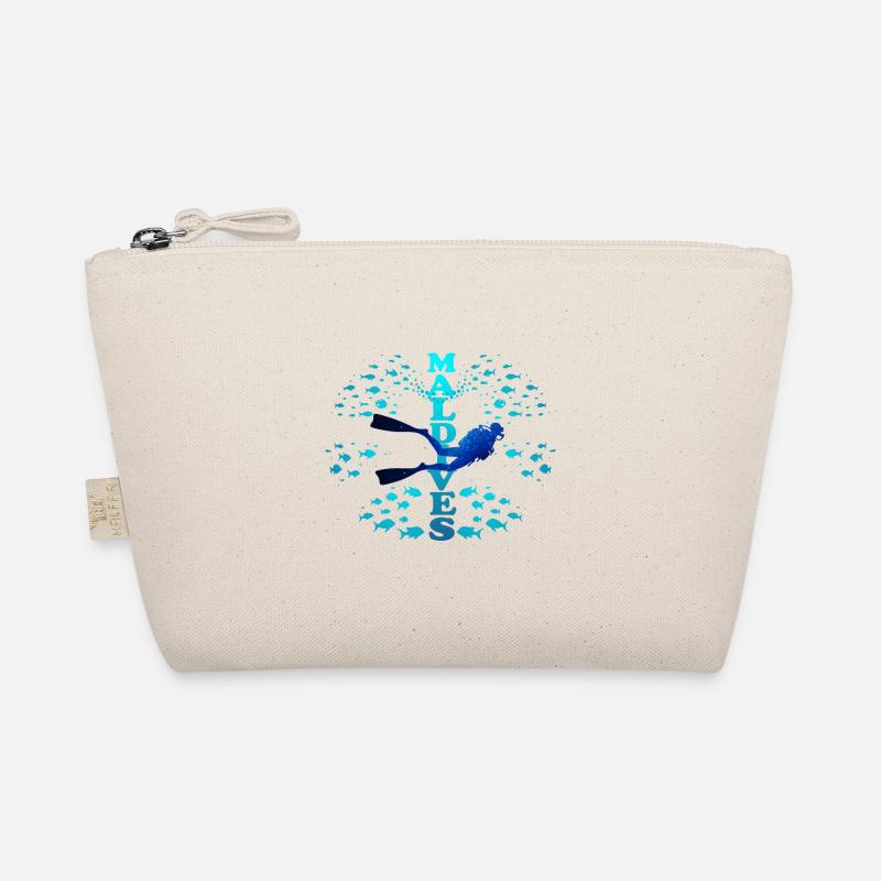 Malediven Blau Maldives Blue - Bio-Täschchen - Natur