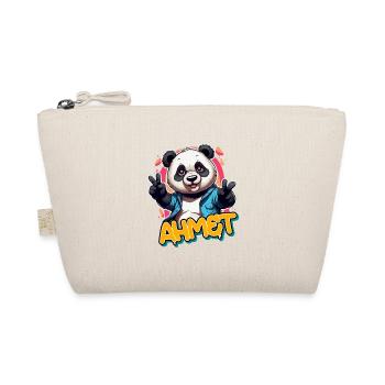 AHMET - Beau nom de garçon avec Panda cool - Trousse biologique - nature - Devant