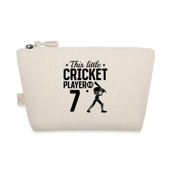 This little Cricket Player is 7 Years Old - 7th Bi - Bio-Täschchen - Natur - Vorne