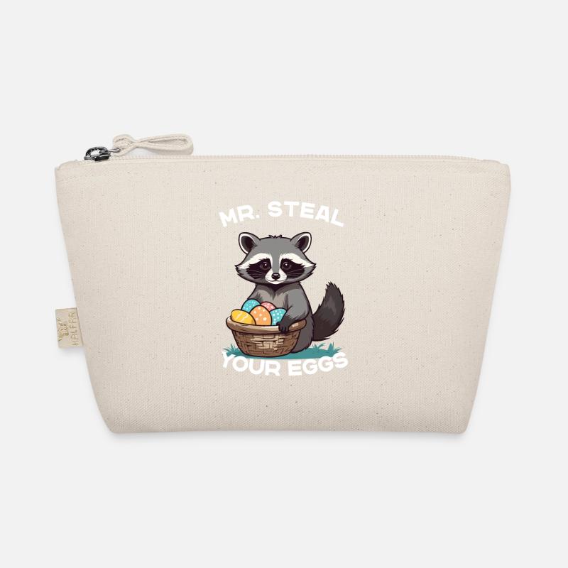 Funny Raccoon Eggs Thief Easter Saying Organic Pouch