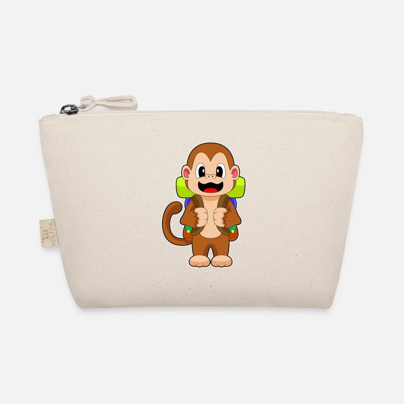 Affe Wanderer Rucksack Wandern Bio-Täschchen