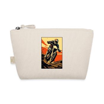 Motorcycle Illustration Motocross - Organic Pouch - nature - Front