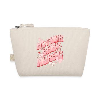 Mother Baby Nurse Postpartum Groovy Mom Nursing - Organic Pouch - nature - Front