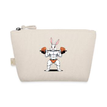 Easter Bunny Body Building Animal Funny Workout - Organic Pouch - nature - Front