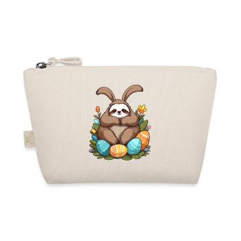 Lustiges Faultier Osterhase Süßes Osterfaultier - Bio-Täschchen - Natur - Vorne