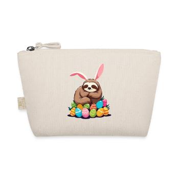 Lustiges Faultier Osterhase Ikonisches Ostern - Bio-Täschchen - Natur - Vorne