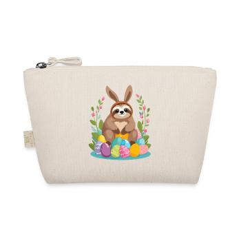 Lustiges Faultier Osterhase Ikonisches Ostern - Bio-Täschchen - Natur - Vorne