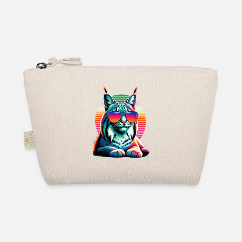 Retro Sunset Sonnenbrille Bobcat Lynx Bobcats - Bio-Täschchen - Natur