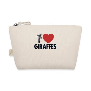 I love Giraffes Nubian African Giraffidae Giraffe - Organic Pouch - nature - Front