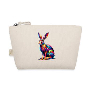Colorful Pop Art Jackrabbit Jackrabbits - Organic Pouch - nature - Front