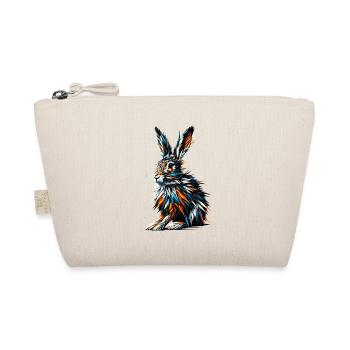 Polygon Art Jackrabbit Jackrabbits - Organic Pouch - nature - Front