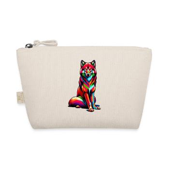 Colorful Pop Art Red Wolf Lover Wolves - Organic Pouch - nature - Front