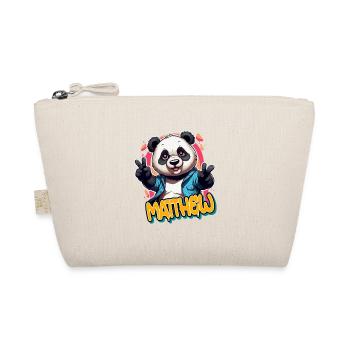 MATTHEW - Beau nom de garçon avec Cool Panda - Trousse biologique - nature - Devant