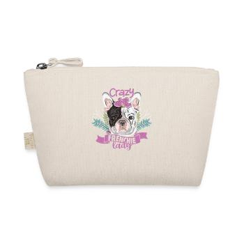 Crazy Frenchie Lady Owner French Bulldog - Bio-Täschchen - Natur - Vorne