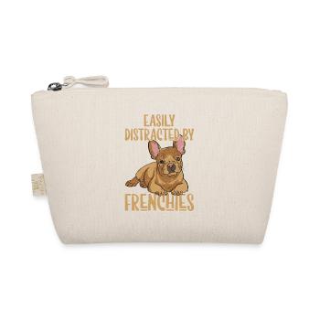 Easily Distracted By Frenchies Owner French Bulldo - Bio-Täschchen - Natur - Vorne