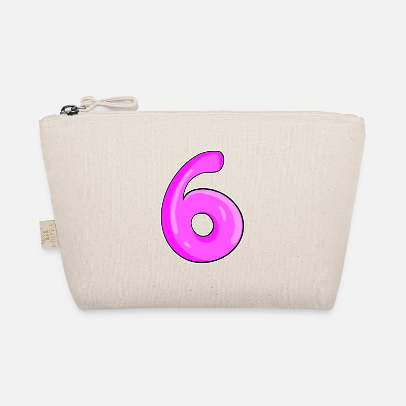 Zahl 6 Nummer Bio-Täschchen