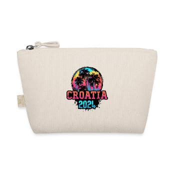 Croatia 2024 Team Palm Trees Colorful - Organic Pouch - nature - Front