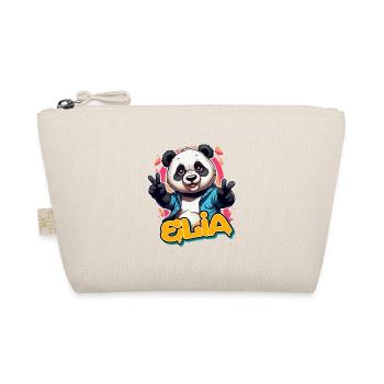 ELIA - Beau prénom de garçon avec panda cool - Trousse biologique - nature - Devant